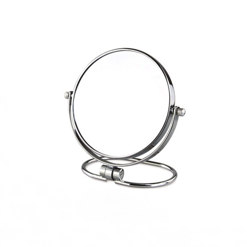 Dwustronne składane lustro do makijażu, stołowe i ścienne, powiększenie 1/3, 18 cm.