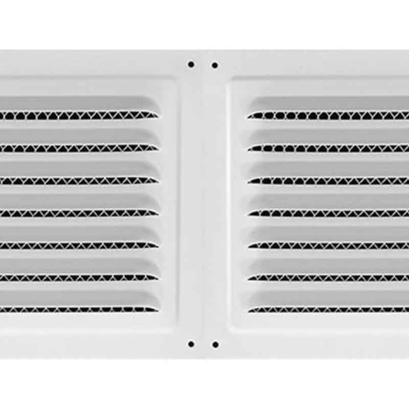 Kratka wentylacyjna ze stali nierdzewnej z otworem wentylacyjnym przeciw owadom, 30 x 15 cm, biała