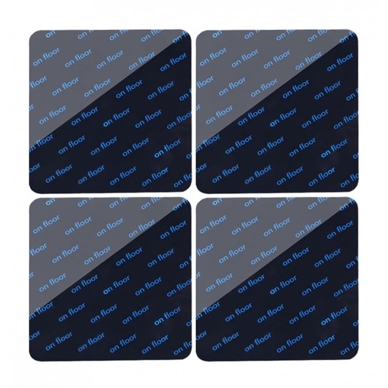 Zestaw 4 mat antypoślizgowych – Pewne trzymanie podłóg – Zmywalne i wielokrotnego użytku maty antypoślizgowe do dywanów i chodników – Czarne