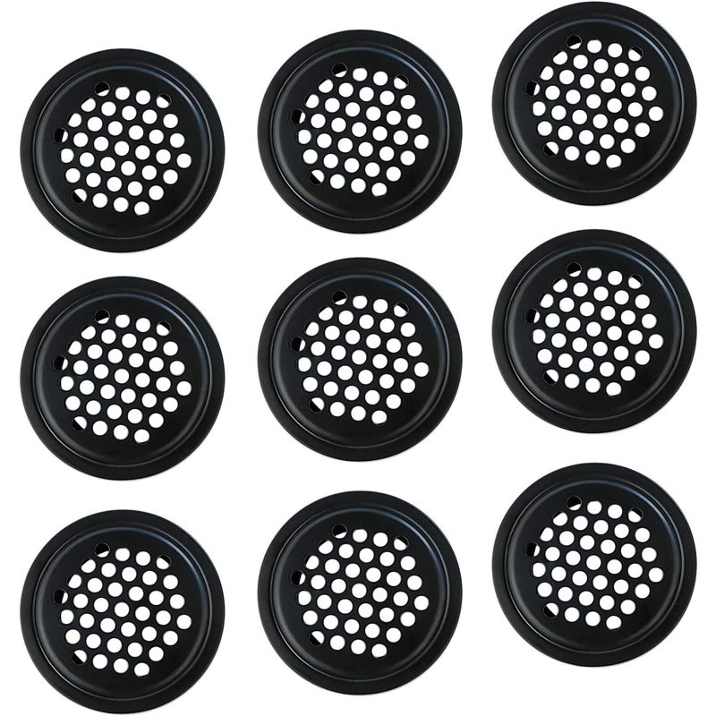 10 x 19 mm czarne kratki wentylacyjne i chłodzące ze stali nierdzewnej