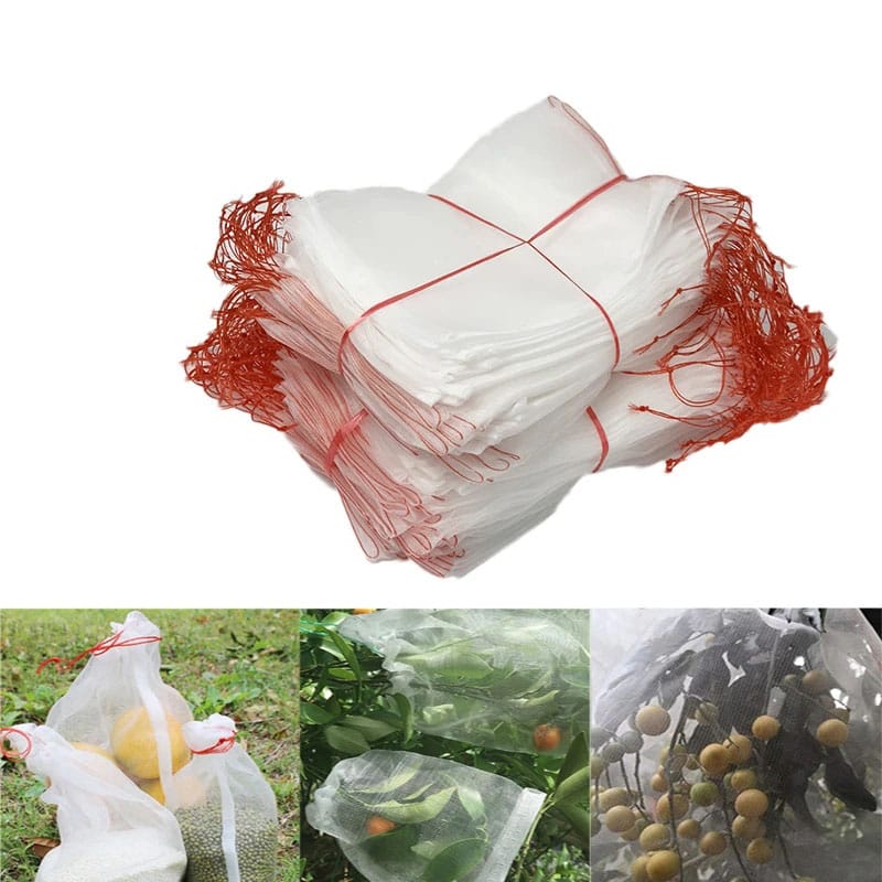 Siatka ochronna na owoce i warzywa - Osłona ochronna do szklarni ogrodowej - Akcesoria sadownicze 30 szt. 15*10 cm