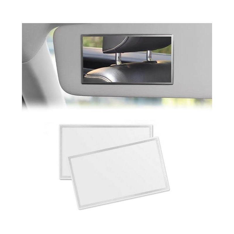 Lustro do makijażu, lusterko do osłony przeciwsłonecznej, lusterko do makijażu samochodowego, 2 sztuki (15 x 8 cm)