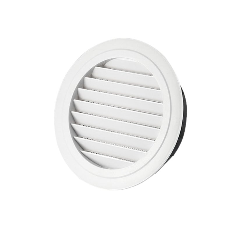 Kratka wentylacyjna, lamele skośne, do otworów o średnicy do 200 mm, kolor biały