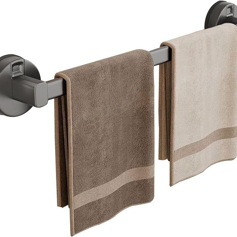 Wieszak na ręczniki z przyssawką do montażu na ścianie, do łazienki i kuchni, szary, 50 cm