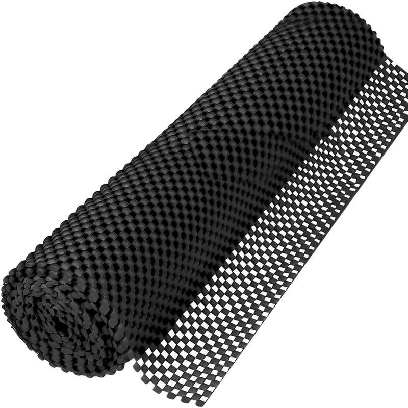 Wielofunkcyjna mata antypoślizgowa - mata antypoślizgowa z PVC - podkład antypoślizgowy pod dywan - czarny - 40 x 600 cm