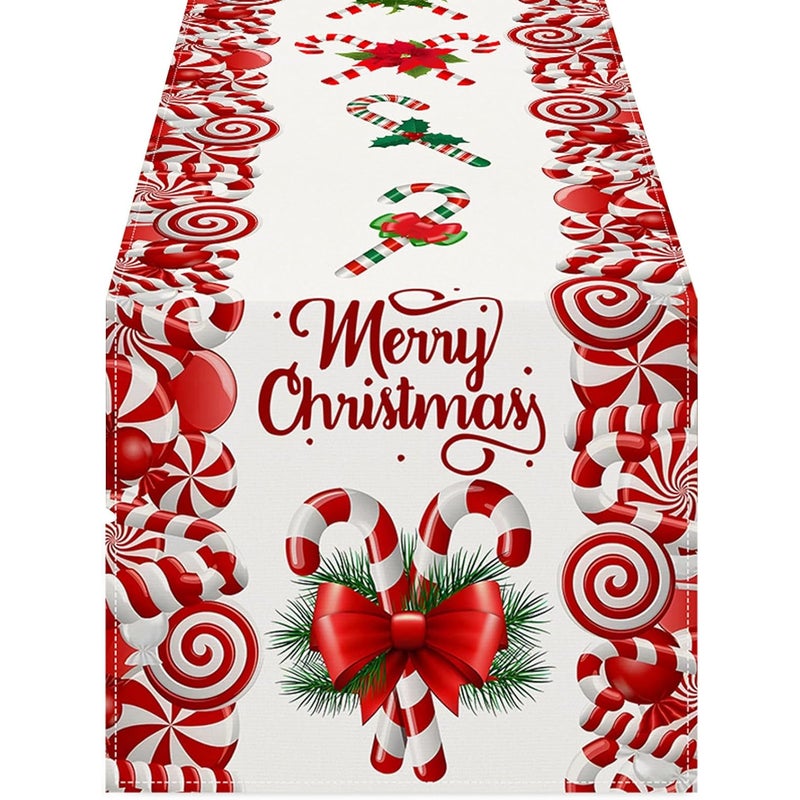 Dekoracyjny świąteczny obrus wykonany z lasek cukrowych, bieżnik świąteczny wykonany z lasek cukrowych do domu, rezydencji, restauracji, kawiarni