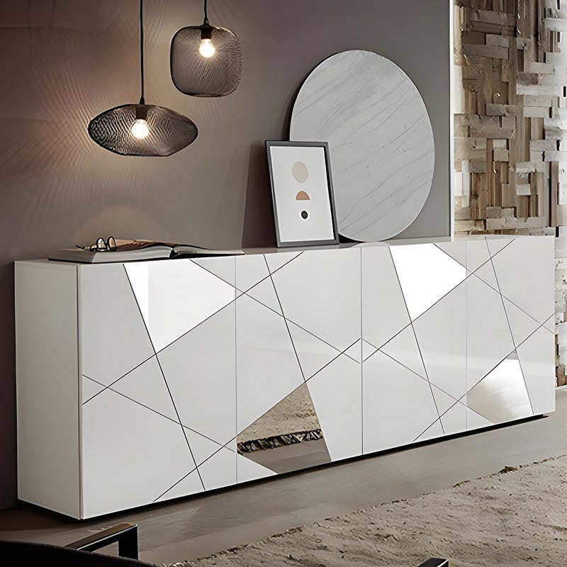 Komoda CANTIANO – 4-drzwiowy – kolor biały lakierowany