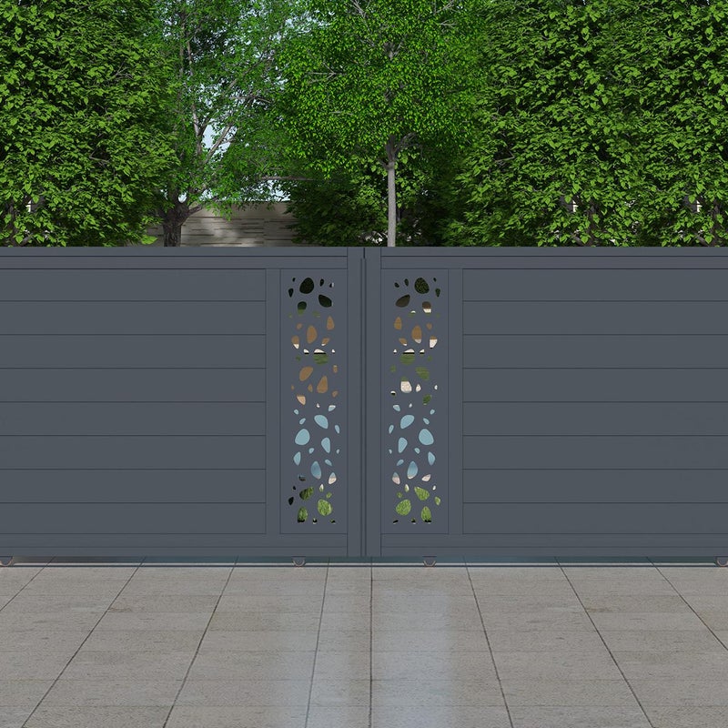 Brama przesuwna 3m SUNNY wys. 160cm szare aluminium
