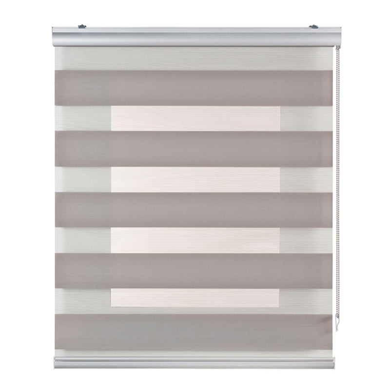 Roleta Dzień i Noc Premium, z aluminiowym wykończeniem, szarokamienna, 140x250cm