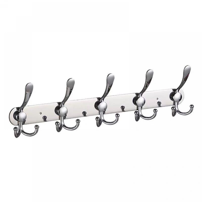 Hak ścienny ze stali nierdzewnej Wieszaki na płaszcze/ręczniki/kapelusze Srebrny