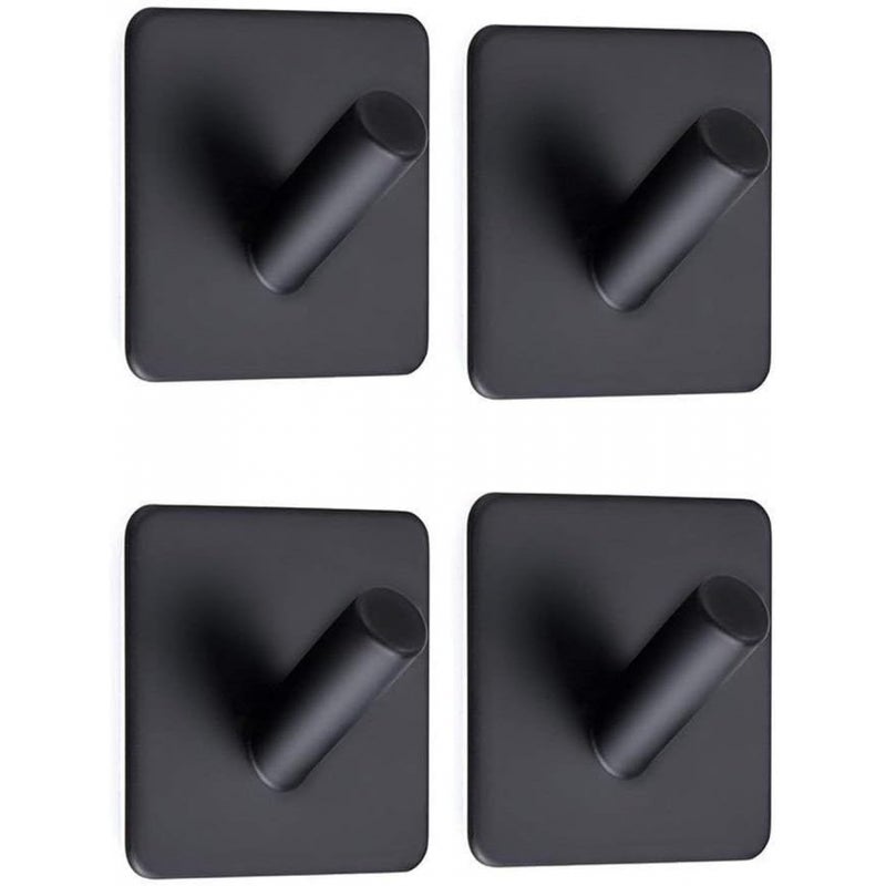 szt. 3M samoprzylepny hak ścienny do łazienki ze stali nierdzewnej wieszak na ręczniki do łazienki, kuchni, szafki toaletowej, czarny