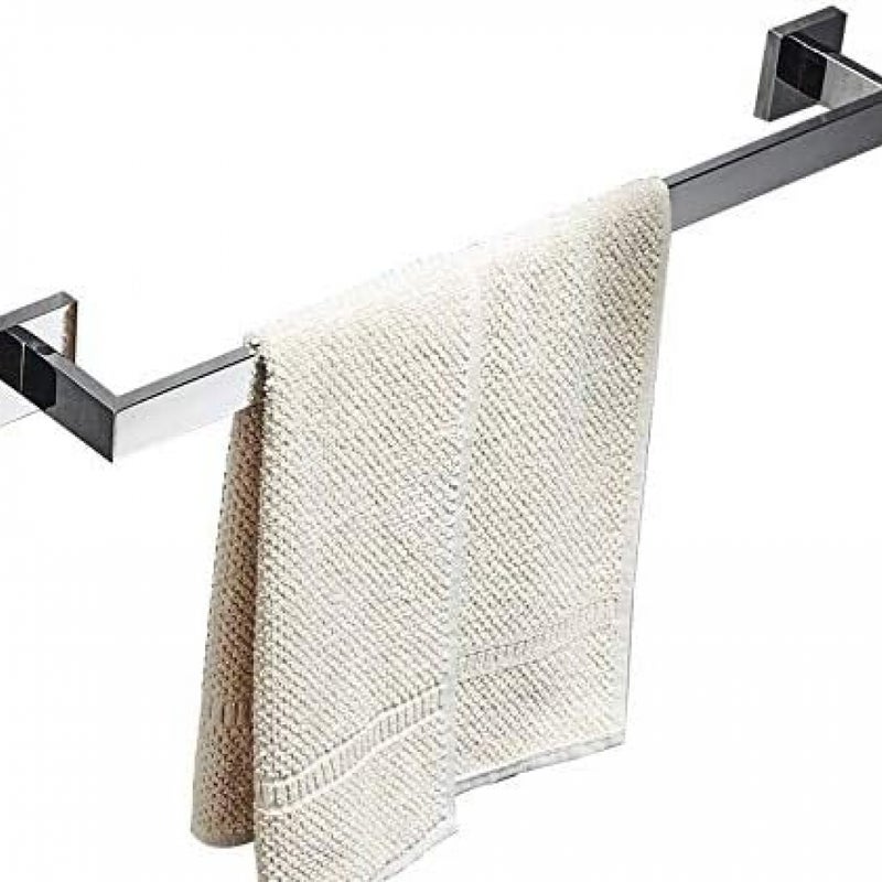 40cm wieszak na ręczniki, nowoczesny chromowany wieszak na ręczniki ścienny, stal nierdzewna, akcesoria łazienkowe