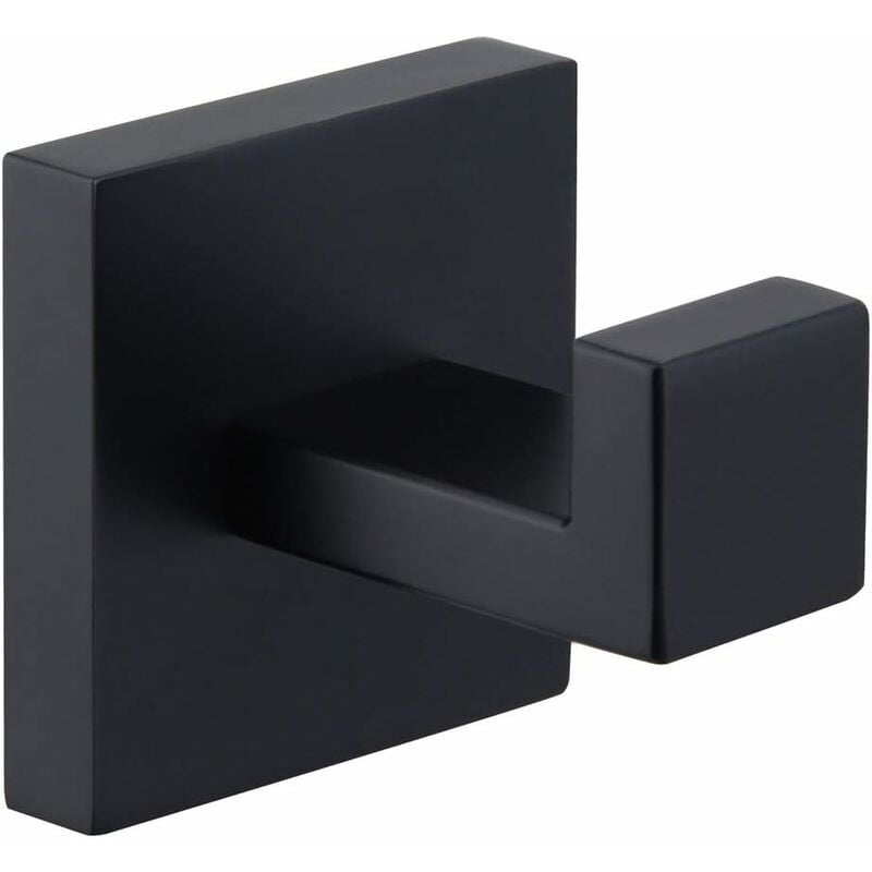 1X matowy czarny wieszak na ręczniki, wieszak na ubrania ze stali nierdzewnej Sus304, wieszak na ręczniki, nowoczesny wieszak ścienny do łazienki w s