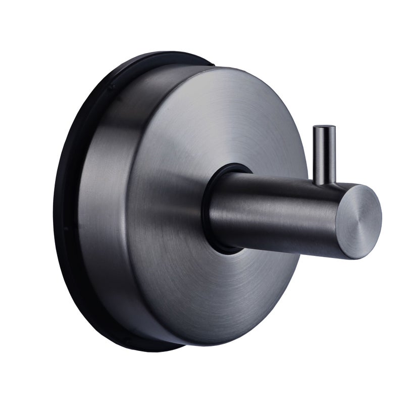 Haczyki z przyssawkami do wieszaków na ręczniki łazienkowe, 2 sztuki ze stali nierdzewnej, wieszaki z przyssawkami, bez wiercenia, szczotkowana czerń