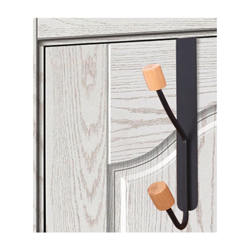(Czarny) 2 szt. Podwójne haki ze stali węglowej, wieszak na ręczniki, wieszak na drzwi bez wiercenia, wieszak na drzwi, wieszak na drzwi