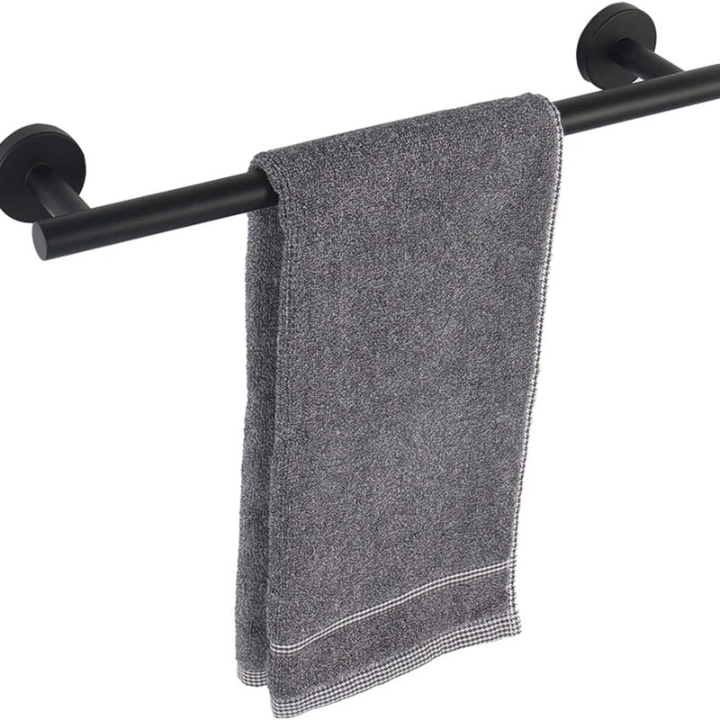 Wieszak na ręczniki łazienkowe - Wieszak na ręczniki łazienkowe, wytrzymały wieszak ścienny na ręczniki (30 cm, czarny)