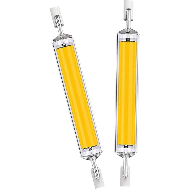 Żarówki LED R7s o mocy 118 mm, 2 sztuki, 20 W, wysoka jasność, dwustronne, ciepłe białe światło, odpowiednik żarówek halogenowych o mocy 200 W.