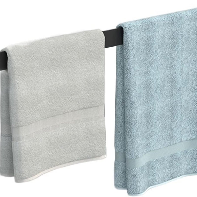 Wieszak na ręczniki, pojedynczy, czarny kwadrat (rozmiar: 50cm)