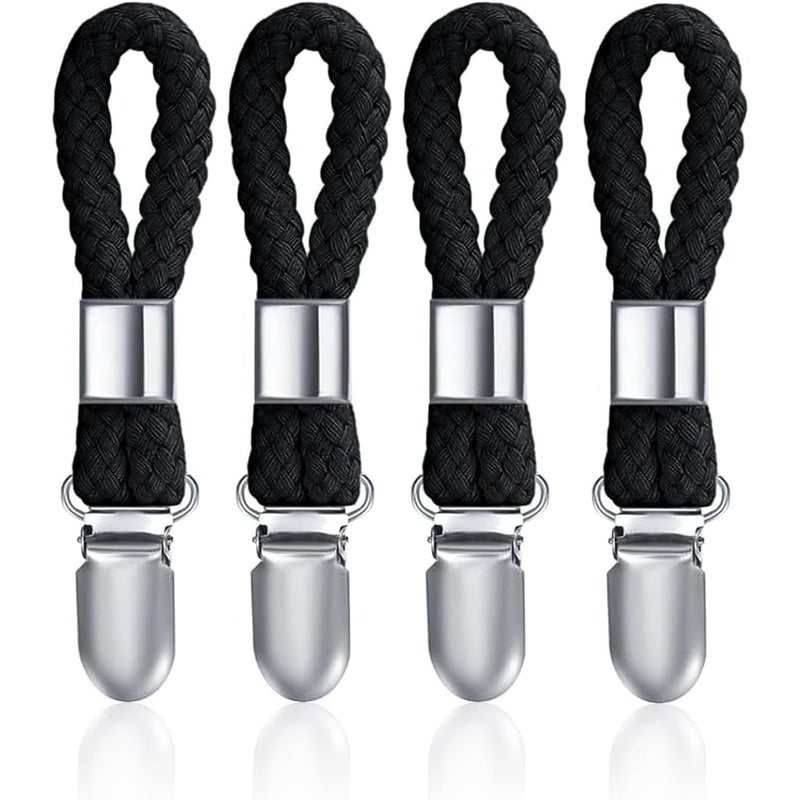 4 sztuki bawełnianych klipsów do ręczników kąpielowych (czarne)