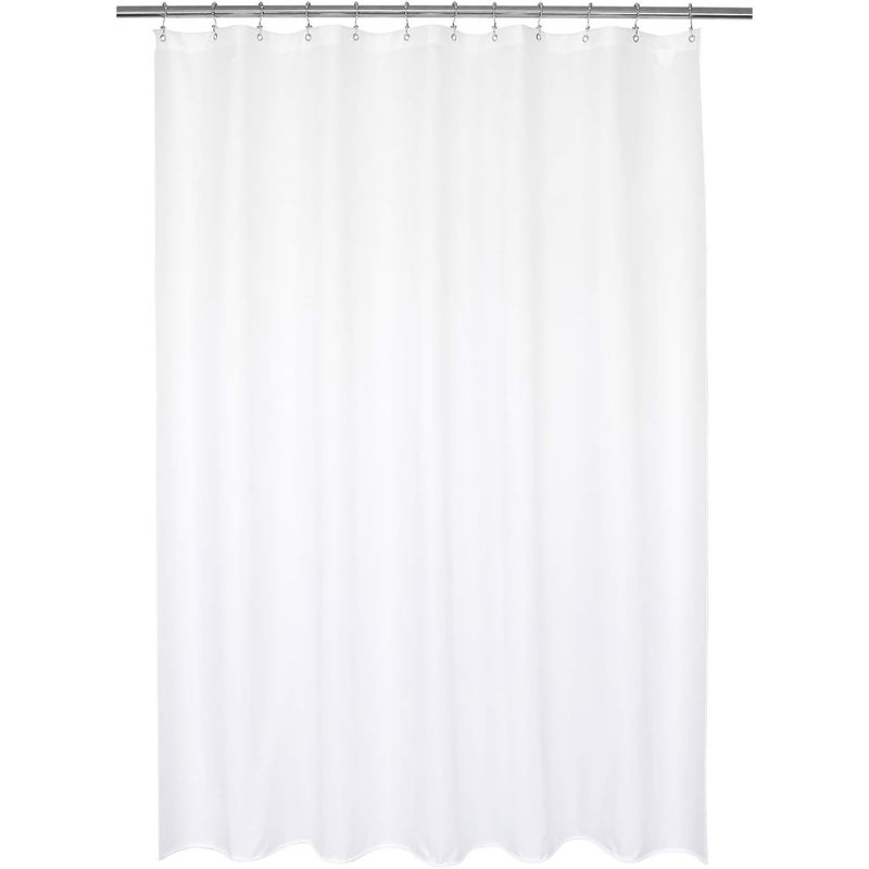 Biała zasłona prysznicowa, wysokiej jakości PEVA, lekka, biała (100 cm x 200 cm)