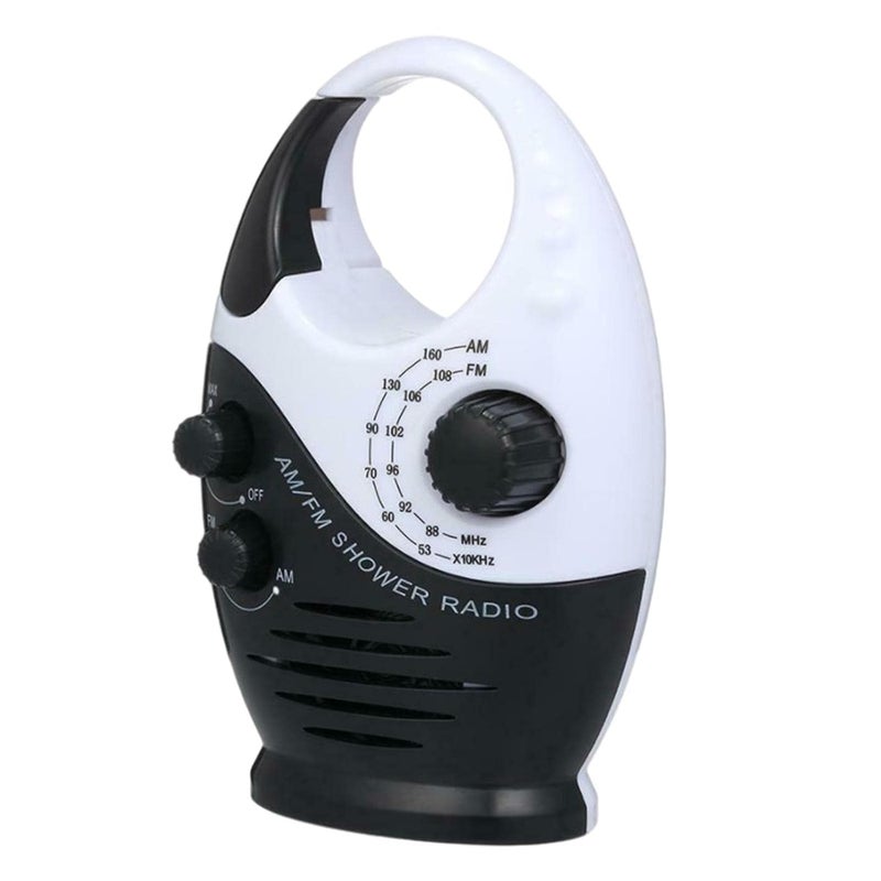 1 Wodoodporne radio, głośnik, odtwarzacz audio AM, mini przenośne radio, klakson AM/Radio czarny