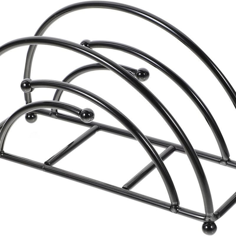 Uchwyt ścienny na serwetki do restauracji, uchwyt na płyty winylowe i wieszak na ręczniki papierowe, czarny