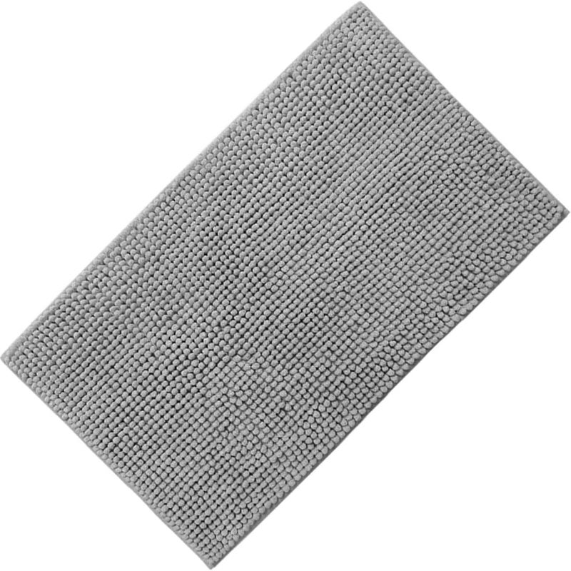 Gruba miękka mata łazienkowa, antypoślizgowy, chłonny dywanik łazienkowy, szary, 50 x 80 cm