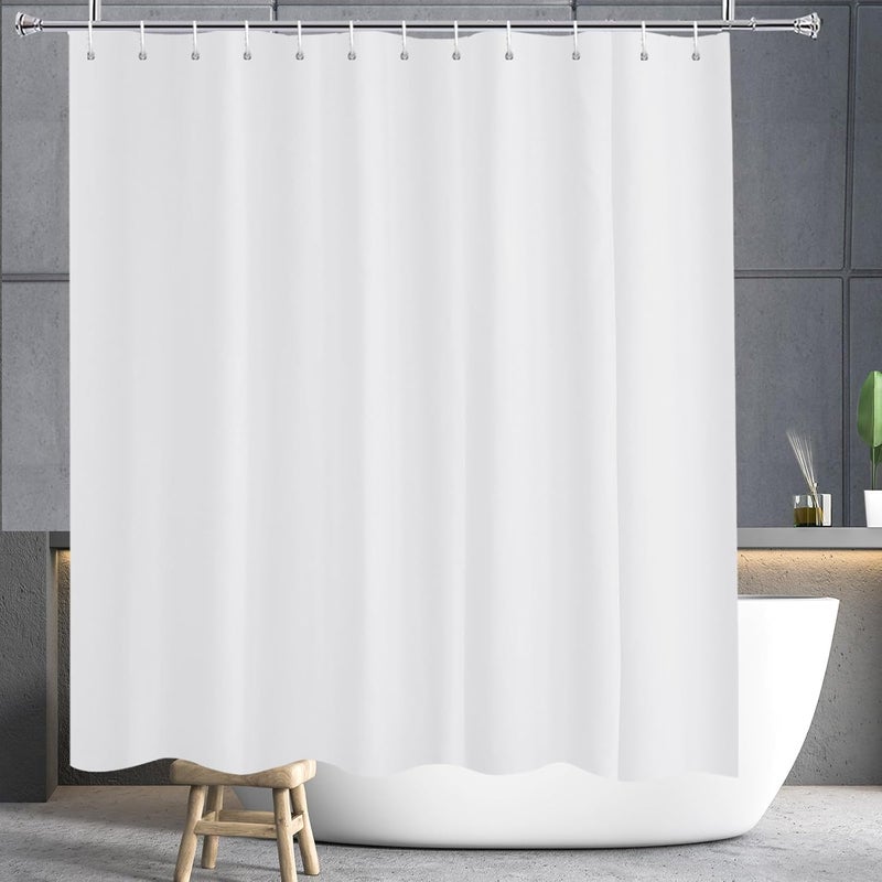 Zasłona prysznicowa 200x200 biała, wodoodporna, antypleśniowa, z pętelką do zawieszania, szerokość 200 x wysokość 200 cm