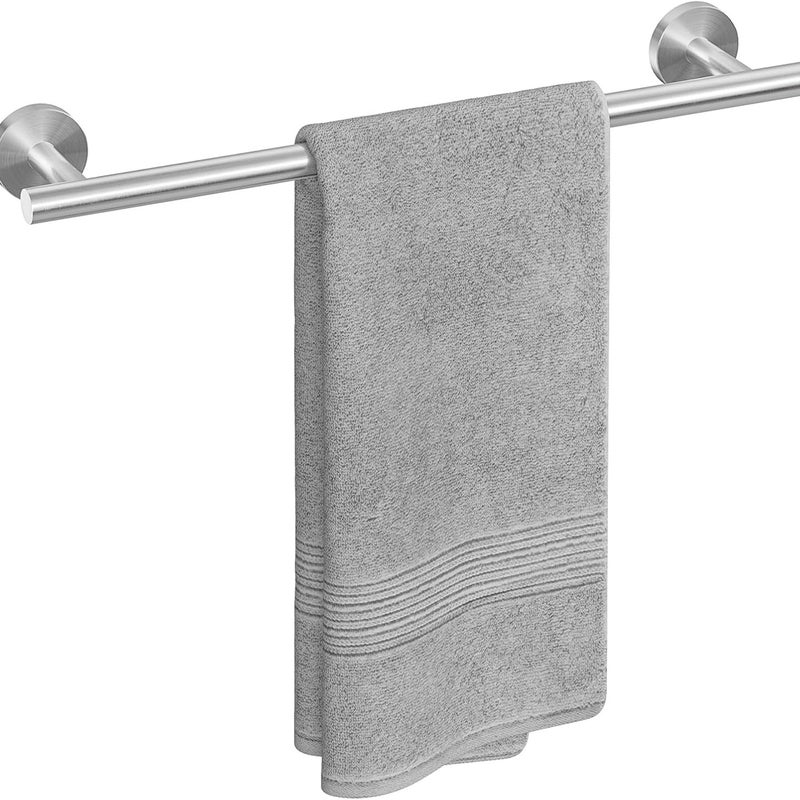Wieszak na ręczniki ze stali nierdzewnej, odpowiedni do łazienki lub kuchni (50 cm, szczotkowany)