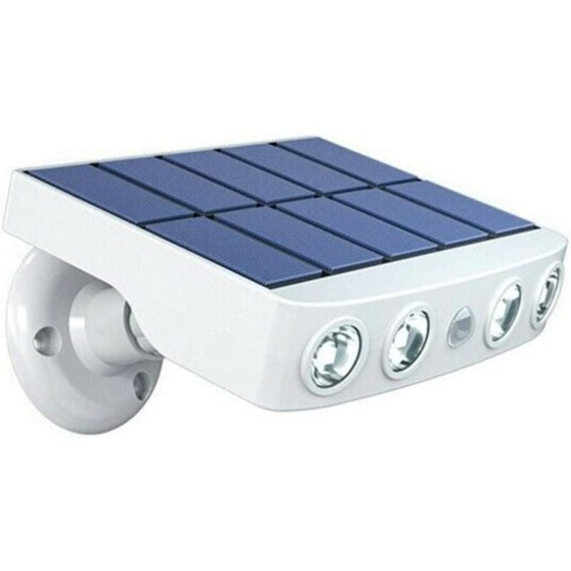 Wodoodporna, regulowana lampa solarna zewnętrzna z czujnikiem ruchu – wysokiej jakości panel szybkiego ładowania – 2 chłodne białe diody LED COB
