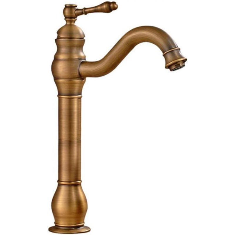 Bateria łazienkowa, obrotowa 360°, wysokość 30 cm, złota