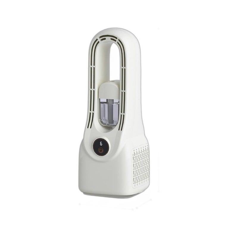 Wentylator bezłopatkowy z nawilżaczem mgłowym, cichy, 6 prędkości, biały