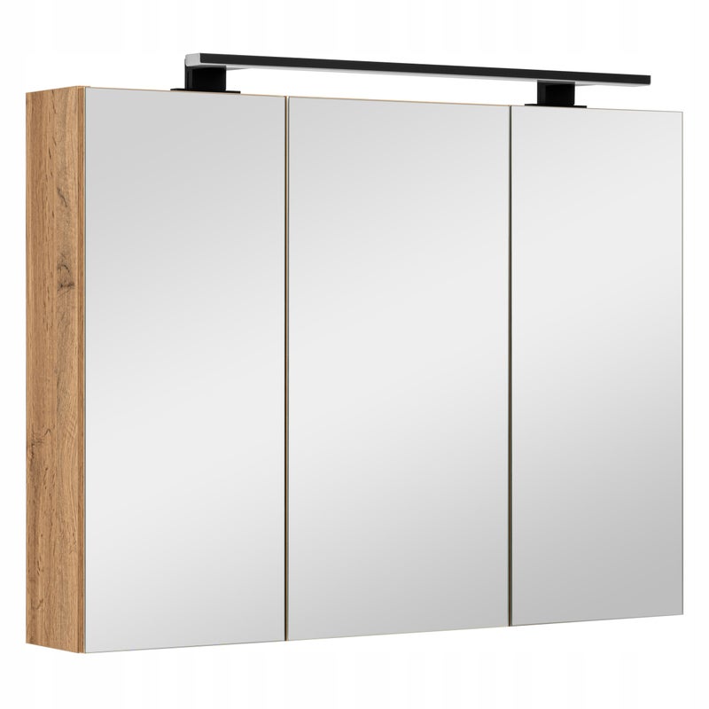 Szafka łazienkowa z lustrem oświetleniem lampką led lustrzana wisząca 80 cm