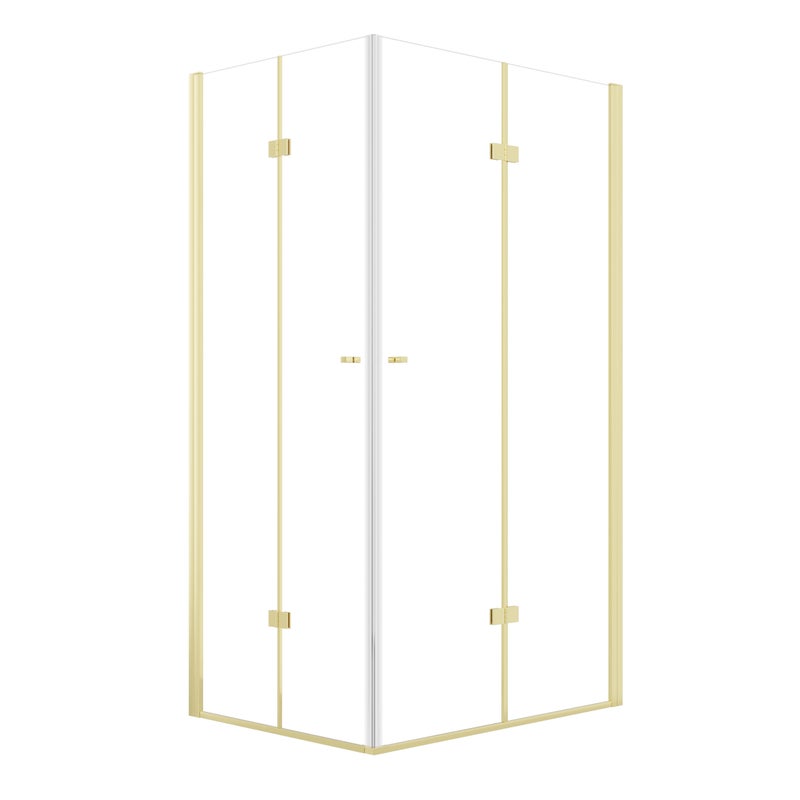 Kabina prysznicowa MAUNA prostokątna 120x90cm składana złota SEVANTE