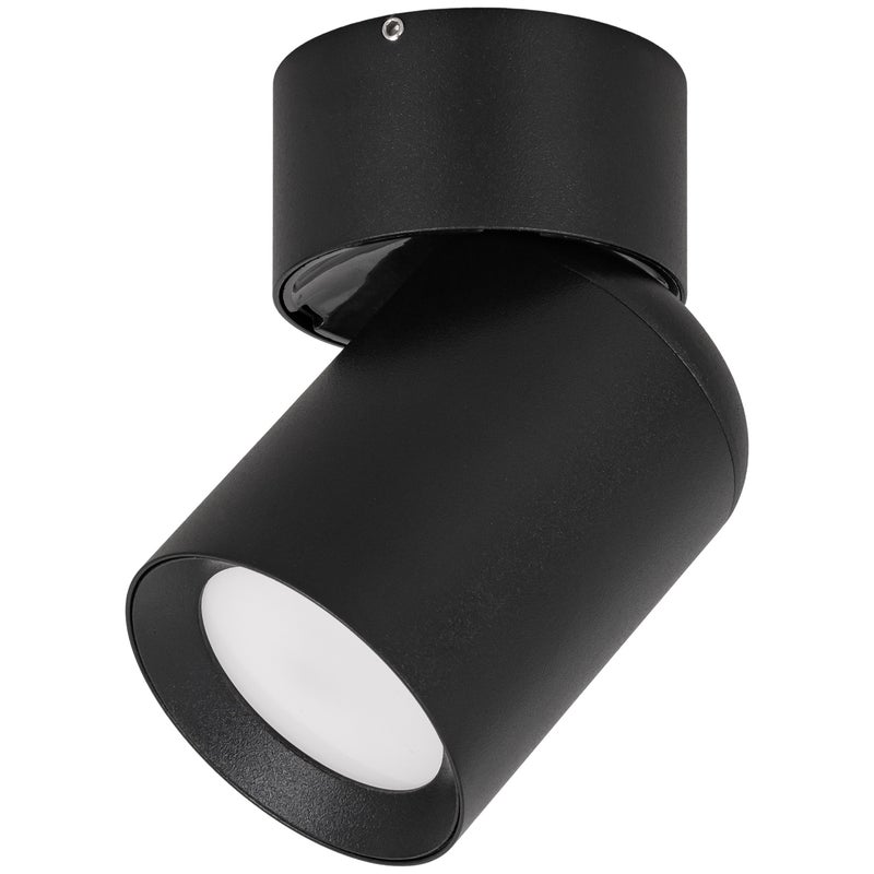 Lampa sufitowa LED - Reflektor ścienny czarny GU10 - Kinkiet natynkowy do pokoju salonu Tuba - LEDHOFF