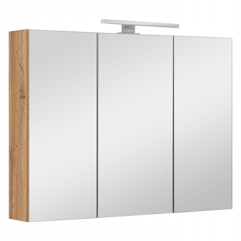 Szafka łazienkowa z lustrem oświetleniem lampką led lustrzana wisząca 80 cm