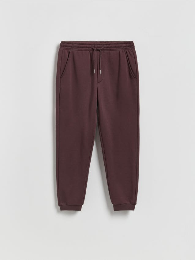 Reserved - Spodnie dresowe regular fit - ciemnobrązowy