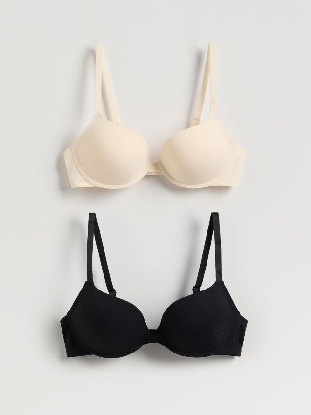 Reserved - Biustonosz push up 2 pack - złamana biel