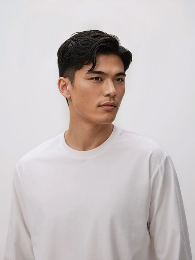 Reserved - Longsleeve z bawełną - biały