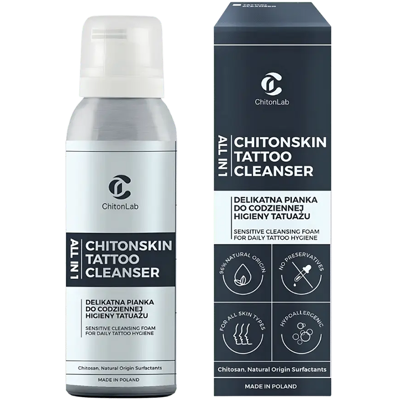 ChitonLab, ChitonSkin Tattoo Cleanser, delikatna pianka do codziennej higieny tatuażu, 50 ml