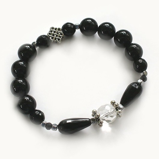 Stabilność i ochrona - Onyks Turmalin czarny hematyt