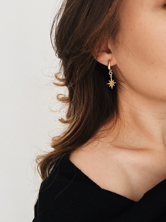 Kolczyki pozłacane Star