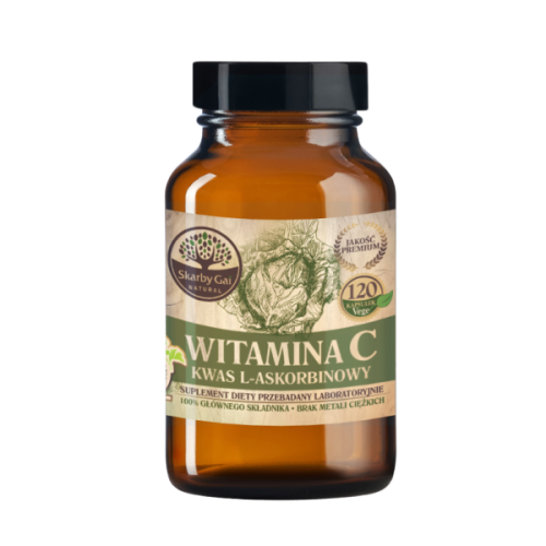 Witamina C z kapusty w kapsułkach 1000mg, 120 kaps. SKARBY GAI NATURAL