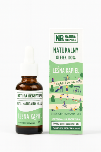 Olejek naturalny Leśna kąpiel 30ml pipeta + aplikator w kulce NATURA RECEPTURA