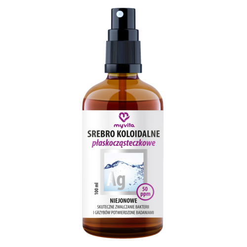 MyVita Srebro koloidalne płaskocząsteczkowe niejonowe 50ppm spray 100ml