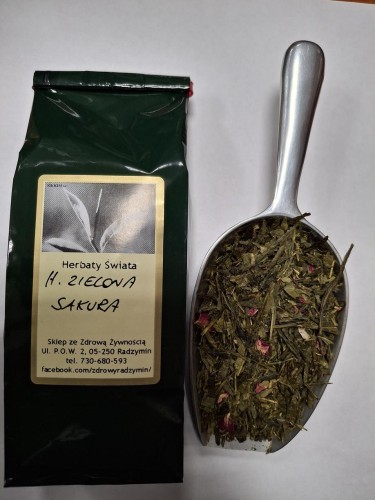 SIKKIM Herbata Zielona Sakura-Japońska Wiśnia 100G