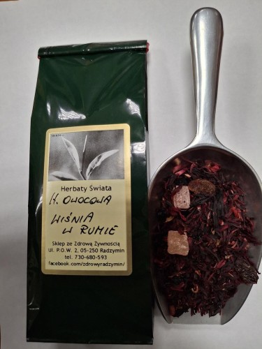 SIKKIM Herbata Owocowa Wiśnie w Rumie 100g