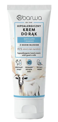 Hipoalergiczny krem do rąk z kozim mlekiem 75ml BARWA