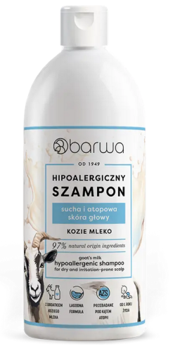Hipoalergiczny szampon kozie mleko do skóry suchej i atopowej 400ml BARWA
