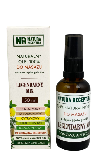 Olej do masażu legendarny mix z olejem jojoba 50ml NATURA RECEPTURA